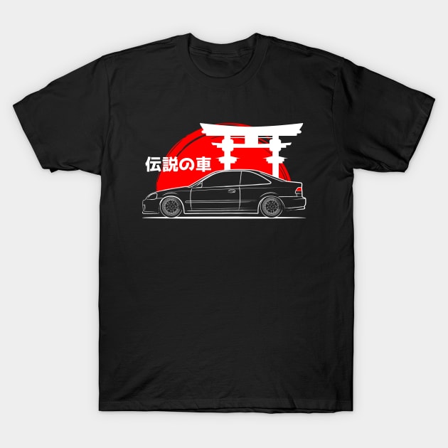 The Civic Coupe JDM Art T-Shirt by GoldenTuners